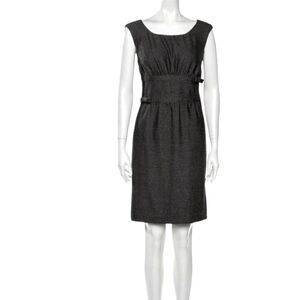 Armani Collezione 2010 Black Sleeveless Bow Detail Knee Length Dress Size 10